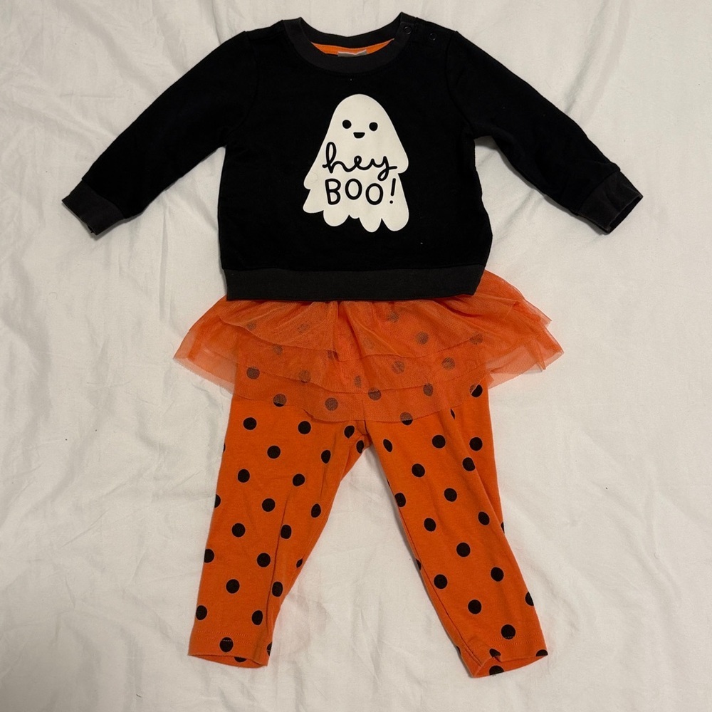 Halloween baby dress- Black and Orange size 6-9months draft